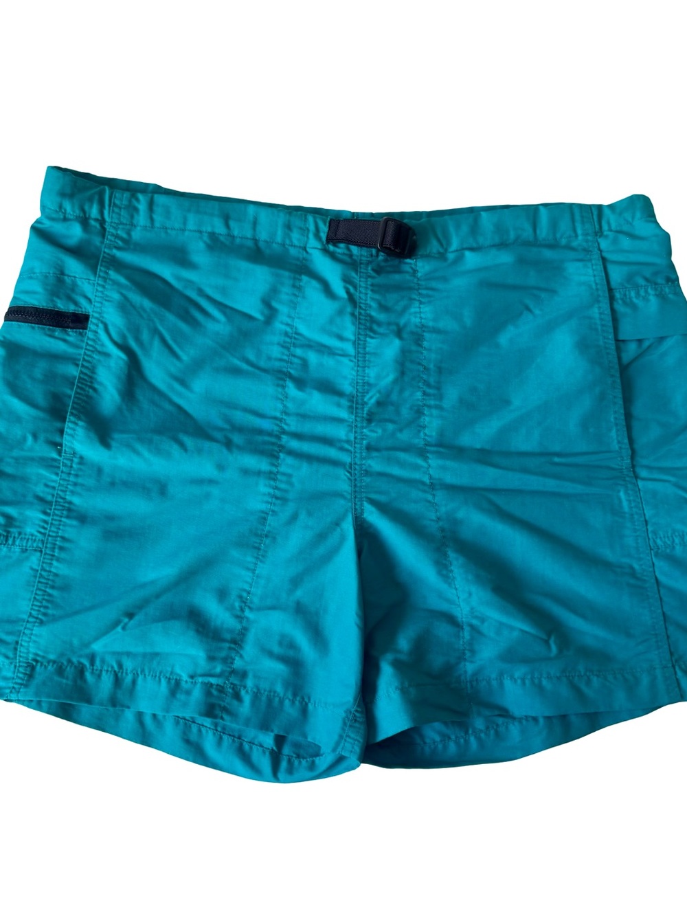 VTG The North Face Men’s 90s Teal Belted Lined Logo Sports Shorts Size M